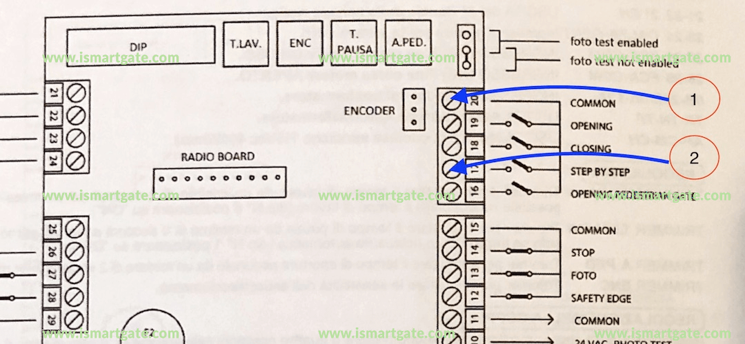 Wiring diagram for ROGER R70 Control Board